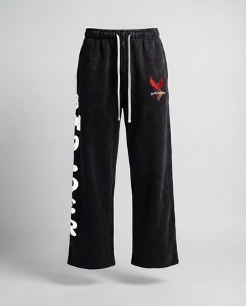 Acid wash premium pant (Black)